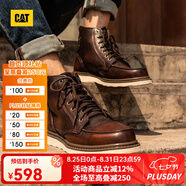 CAT卡特馬丁靴工裝靴男鞋經(jīng)典款BRAVADO輕戶(hù)外復古時(shí)尚牛皮機車(chē)靴 深棕P712950 41