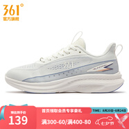361度女鞋運(yùn)動(dòng)鞋夏季新款網(wǎng)面透氣輕質(zhì)跑鞋薄款跑步鞋 羽毛白/冰沙桃 37