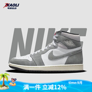耐克（NIKE）【潮】Air Jordan aj1板鞋男女新款中高幫休閑運(yùn)動耐磨籃球鞋 FD1437/DZ5485-051 白灰 36 GS女