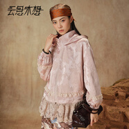 云思木想Ysimo-X摩登國風(fēng)2025早秋短款粉色連帽風(fēng)衣外套女13522 粉色 S