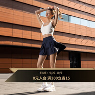 Monster Guardians運動(dòng)半身裙女 高腰顯瘦雙層打底防走光戶(hù)外休閑網(wǎng)球短裙 藏青色 L
