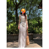 追屬法式氣質(zhì)高級感白色蕾絲吊帶連衣裙子女夏季2025新款修身包臀 白色*8336(原版質(zhì)量加內里 S