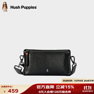 暇步士（Hush Puppies）斜挎包單肩包頭層牛皮男大容量復古郵差小挎包休閑簡(jiǎn)約生日禮物