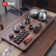 豪峰2025新款整套紫砂茶具套裝燒水一體實(shí)木茶盤(pán)家用泡茶器送伴手禮物