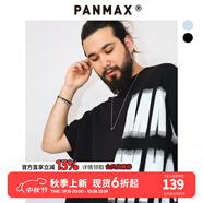 潘·麥克斯（PANMAX）PANMAX大碼T恤透氣休閑百搭短袖中性潮寬松加大透氣帥氣夏季 黑色 6XL