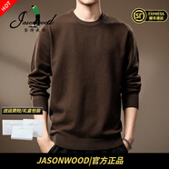 JASONWOOD高端品牌男裝毛衣男士2025春秋新款日系寬松簡約長袖針織打底衫 高檔咖啡【現(xiàn)貨速達(dá)】 XL 【適合140-160斤】