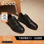愛(ài)步（ECCO）商務(wù)皮鞋 男士休閑皮鞋男鞋牛皮鞋子正裝鞋 雅仕207124 黑色20712401001 39