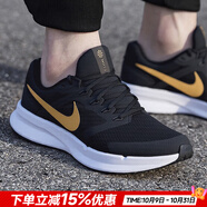 耐克（NIKE）官方 男鞋 25秋新款輕盈透氣緩震泡綿慢跑鞋舒適耐磨運(yùn)動休閑鞋男 DR2695-黑金【主推】 42 內(nèi)長265mm