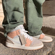 耐克（NIKE）AirJordan1高幫拼接男女運動籃球鞋 CV3044-100米蘭 36.5