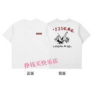 邦BANG “0731CSC”系列 手勢(shì)印花劉聰同款情侶潮流街頭短袖T恤 白色 L
