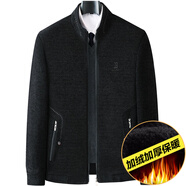 七匹狼狼影秋冬裝雪尼爾外套男士夾克衫人男裝翻領(lǐng)秋季上衣服 【加絨】黑色_立領(lǐng)雪尼爾_【送棉襪】 加厚 4XL 195【建議175-190斤】