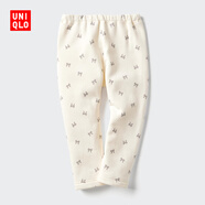 優(yōu)衣庫嬰幼兒寶寶搖粒絨緊身褲打底褲可外穿褲子25秋冬新款478433 00 白色 90