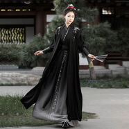 葵馴漢服女原創(chuàng)刺繡宋制俠客情侶套裝古裝繡花民族風(fēng)帥氣表演服 應(yīng)淵漸變+腰帶+護(hù)腕 S