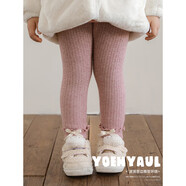 幼悠女童加絨加厚蝴蝶結打底褲修身款冬季輕柔舒適日常百搭休閑 