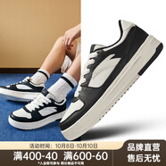 安踏（ANTA）小白鞋丨板鞋男鞋秋季輕質(zhì)厚底增高運動(dòng)休閑鞋男百搭經(jīng)典鞋子 象牙白/黑-3 39