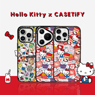 isoojoHello Kitty x CASETiFY 三麗鷗聯(lián)名 貼紙/集市 適用于 于iPhone1 [貼紙]透明-黑框(MagSafe) iPhone16