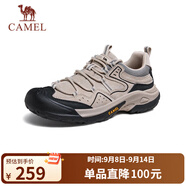 駱駝（CAMEL）踏山男士戶(hù)外登山復古皮面休閑低幫徒步鞋 G14A342696 埃爾沙 42