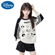 迪士尼（Disney）女童休閑衛(wèi)衣春秋裝2025新款男寶寶秋季洋氣上衣兒童時尚百搭T恤 京巴狗衛(wèi)衣白色 90