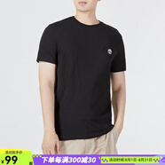 添柏嵐（Timberland）官方T恤男 夏季新款輕便透氣純棉襯衫戶外跑步運動服修身休閑短袖 A2EKJ001/刺繡LOGO/店長推薦 M (175/100A)