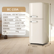 西門(mén)子復古家用小型冰箱迷你網(wǎng)紅高顏值雙門(mén)小戶(hù)型一級靜音節能冷藏冷凍 [159雙門(mén)]新款芝士奶白一級變頻