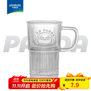 樂(lè)唯詩(shī)（NERVISHI）玻璃杯高顏值水杯透明玻璃牛奶杯帶把ins風(fēng)奶茶杯早餐杯茶杯 熊貓杯【透明】420ml1只