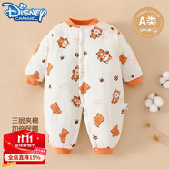 迪士尼（Disney）寶寶棉服冬款新生嬰兒衣服夾棉連體衣保暖棉衣男女加厚棉襖冬裝 乖乖虎 80cm