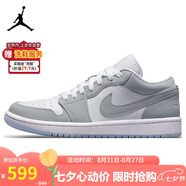 耐克NIKE七夕禮物 男女AJ1小迪奧 JORDAN 1運(yùn)動(dòng)鞋DC0774-105白灰37.5