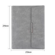 紹翊（SHAOYI）紹翊a5活頁(yè)筆記本文具b5商務(wù)禮品記事本套裝皮面日記手帳本可定制LOGO B5灰色9孔夾