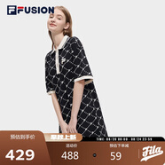 FILA FUSION斐樂(lè )官方潮牌女子連衣裙2024夏季透氣時(shí)尚寬松POLO領(lǐng)連身裙女裝