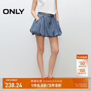 ONLY2025夏季新款氣質(zhì)百搭牛仔短裙立體花苞裙半身裙女|125237001 J33 350水洗牛仔藍 M