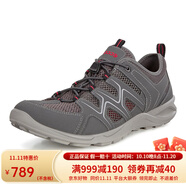 ECCO愛(ài)步男鞋 熱酷戶(hù)外網(wǎng)孔透氣多功能運動(dòng)鞋825774黑色保稅倉發(fā)貨 灰色-56586 45