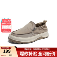 森達七夕禮物男鞋春夏一腳蹬平底休閑鞋舒適透氣布鞋男V7R13BM3 杏色1NK01BM4 41