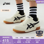 亞瑟士ASICS男鞋女鞋運動(dòng)休閑鞋復古籃球鞋百搭板鞋 COURT MZ 米白色/黑色 44