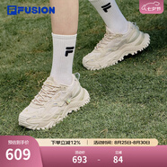 FILA FUSION斐樂(lè )女鞋BIANCO老爹鞋季新款硬糖鞋休閑鞋厚底運動(dòng)鞋女 夏威夷果黃-MS 39