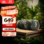 JBL FLIP6 音樂(lè )萬(wàn)花筒六代 便攜藍牙音箱 防水防塵 賽道揚聲器 戶(hù)外音響 獨立高音單元  迷彩色