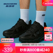 斯凱奇（Skechers）云野丨徒步鞋男女戶外防護(hù)抓地耐磨運(yùn)動(dòng)跑步登山鞋運(yùn)動(dòng)鞋七夕禮物 【男款】全黑色/BBK 39.5