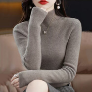 香影芬針織衫女半高領(lǐng)針織衫女加厚毛衣女時(shí)尚氣質(zhì)百搭打底衫女內搭上衣 原絨駝 2XL (建議125-135斤)