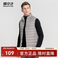 雪中飛經(jīng)典新款基礎(chǔ)舒適輕薄羽絨便捷短款保暖羽絨小馬甲輕盈便攜舒適 火山灰|8193-男 2XL 180/100A