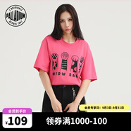 PALLADIUM帕拉丁上衣時(shí)尚休閑可愛(ài)圖案男款短袖T恤1012375 玫瑰粉色 S