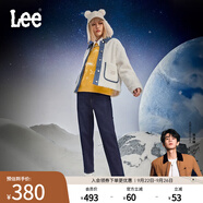 Lee【張凌赫代言】411舒適高腰小直腳男友風(fēng)加厚加絨深藍(lán)女牛仔褲 深藍(lán)色（褲長(zhǎng)25） 24(80-90斤可選)