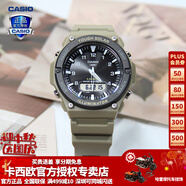 卡西歐（CASIO） 男表女表卡西歐手表男女情侶表學(xué)生時(shí)尚運(yùn)動(dòng)表太陽能雙顯電子表 AQ-S820W-5AVPF噬神者 太陽能
