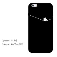 OLOEYiphone7蘋果6s手機殼6plus硅膠全包軟殼5s情侶浮雕8X掛繩保護套se 5.5寸6p/6sp通用一線胖鳥