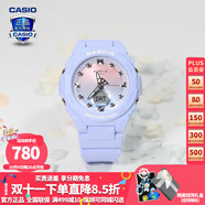 卡西歐（CASIO）【送禮物】女手表BABYG多彩夏日BGA-320海洋系運動(dòng)學(xué)生電子表 BGA-320-2A1PR甜酷漸變蔚藍