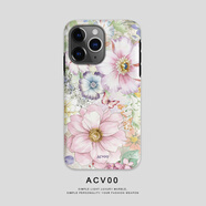 AC油畫藝術(shù)花卉女生iPhone16promax保護(hù)14雙層13適用于12蘋果11手機(jī)殼防摔硬殼 款式四_啞光_雙層全包 iPhone_16_pro