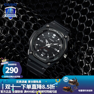 卡西歐（CASIO） 男表女表卡西歐手表男女情侶表學(xué)生時(shí)尚運動(dòng)表太陽(yáng)能雙顯電子表 MW-620H-1AVDF劍客-復古黑 新一代