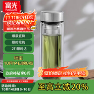 富光尊爵玻璃杯 男女士雙層水杯 高硼硅玻璃 304茶隔杯子泡茶杯400ml