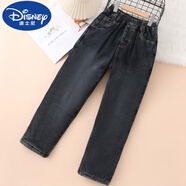 迪士尼（DISNEY）兒童棉褲外穿一條過(guò)冬三層夾棉加絨加厚牛仔褲兒童男孩中大童褲子 圖片色 【兒童加絨加棉牛仔褲】 120  （建議身高1米14左右）