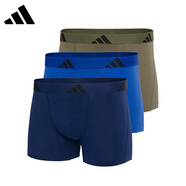 ADIDAS阿迪達斯男士內(nèi)褲男運動跑步防磨腿純色棉質(zhì)高彈力平角四角內(nèi)褲 藍色/深藍/橄欖綠 S （建議100-130斤）