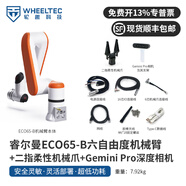 WHEELTEC輪趣科技 睿爾曼六軸機械臂ECO65-B六自由度機械手臂二次開發(fā)學習深度AI視覺手爪一體 睿爾曼機械臂+二指柔性機械爪+Gemini深度相機