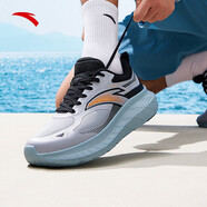 安踏（ANTA）輕云輕質(zhì)緩震跑步鞋男冬季網(wǎng)面舒適通勤男 霧灰/基礎黑-1 40.5 (250mm)